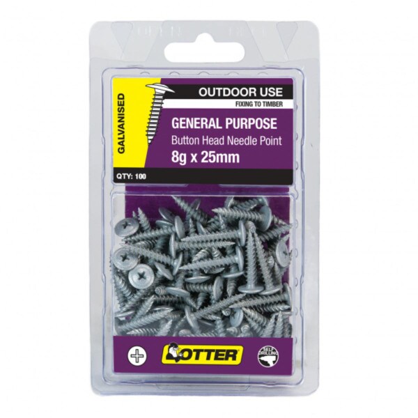 Button Wafer Screw 8g (Pack of 100)